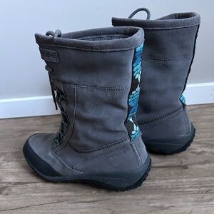 Cushe Allpine Cone suede grey turquoise Gray Women's Boots faux fur nordic
